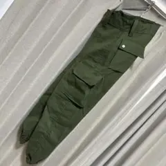 【スペイン軍】ワークパンツミリタリーパンツカーゴパンツ緑カーキグリーン古着w33