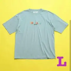新品　スマイリーフェイス　フラワー　プリント　Tシャツ　メンズ　L ミント