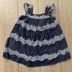 babyGap ネイビー ワンピース 80cm インナーパンツ付き