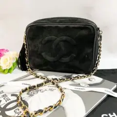 【美品】シャネル スエード ココマーク チェーンショルダーバッグ