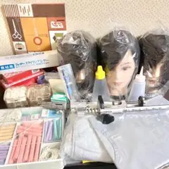 美容師国家試験 美容師 道具 まとめ売り!ロッドケース クランプ ウィッグ 他
