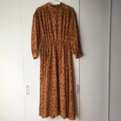 3 GREEN LABEL RELAXING 花柄ペイズリーロングワンピース