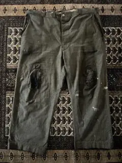 USA vintage 30s-40s 黒シャン　ワークパンツ　ごま塩