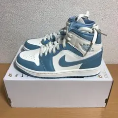 新品 W AIR JORDAN 1 MID UNC 24cm