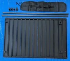 キャリーワゴンテーブル黒色アウトドア用86.5×55cm折畳式 収納袋付き