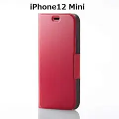 iPhone 12 mini 手帳型 ケース スマホ ケース レッド 色 1個