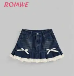 ROMWE Kawaii ウィメンズ デニムミニスカート