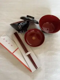 お食い初め用赤黒食器セット