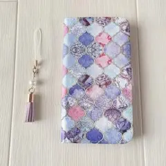 HUAWEI P30 lite ケース 手帳型 青い鳥の絵柄 ストラップ付き
