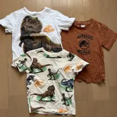 ジュラシック・ワールド＆パーク Tシャツ3点セット 100cm~110㎝
