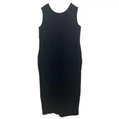 アズール タンクトップ ワンピース M ブラック コットン ポケット シンプル