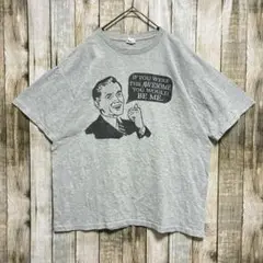 I21 USA製 GILDAN ユニークTシャツ アメリカ古着 人物プリント