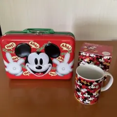 ミッキーマウス マグカップ&トランク缶　2点セット