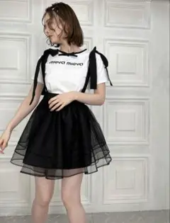 【mieyamieya】サロペットチュチュスカート 新品未使用 ブラック