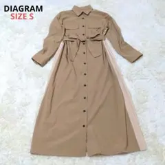 【極美品】 DIAGRAM ダイアグラム ロングワンピース プリーツ 切替