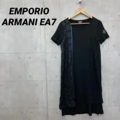 EMPORIO ARMANI EA7 ひざ丈ワンピース ブラック レディース