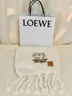 LOEWE モヘア マフラー ホワイト