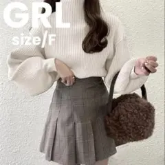 GRL ボリュームスリーブボトルネックニットトップス