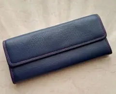 ☆美品☆ HELENA ヘレナ二つ折り 長財布 ボックス　ダークブルー