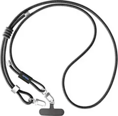 【新品・半額以下】スマホストラップ 斜めがけ 首掛け 肩掛け ブラック