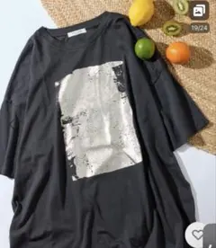 箔プリントビッグTシャツスミクロ