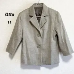 オットー　七分袖テーラードジャケット　ベージュ　11 綿混