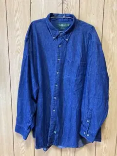 美品　Hunt Club ボタンダウン　デニムシャツ　ダンガリーシャツ