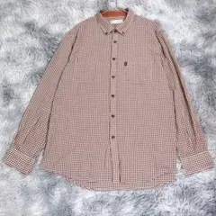GoldenBear【LL】長袖シャツ　レッド　チェック柄　大きいサイズ　メンズ