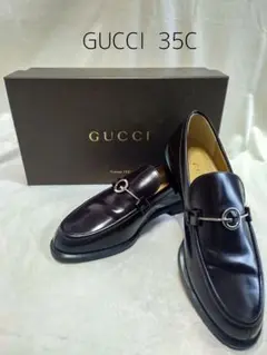 【美品】GUCCI ローファー 35C 濃ブラウン