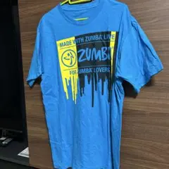 ZUMBA グラフィックプリント Tシャツ 青