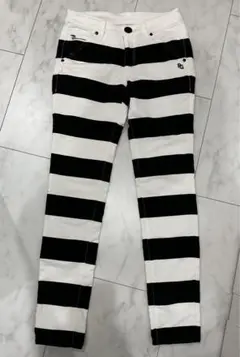パーリーゲイツ ボーダー パンツ ストレッチ レディース 美品