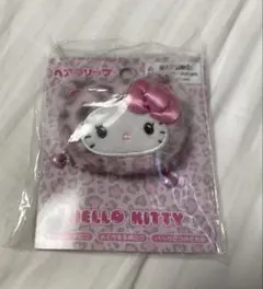サンリオ ギャルクマ ハローキティ フェイス型ヘアクリップ ピンク ヒョウ柄