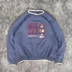 【90s】 "MICKEY" (XL) スウェット　希少oldDisneyビンテ