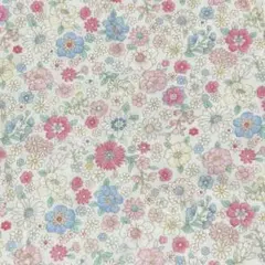 ダブルガーゼ生地　フラワーＪ　クリーム　生地巾×50センチ