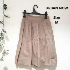 URBAN NOWベージュ フレアスカート ウエストゴム