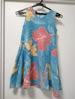 MANGOHOUSEハイビスカス柄ワンピース
