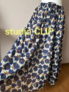 【美品】studio CLIP スタジオクリップ 花柄 ロングスカート