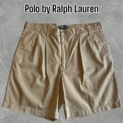 Polo RalphLaurenテイラーショーツW40インタック2タックベージュ