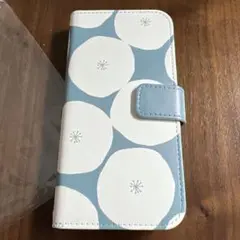 iPhone16e ケース iPhoneケース 手帳型 花 ブルー 青