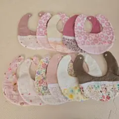 手作りスタイ11枚セット 女の子　花柄