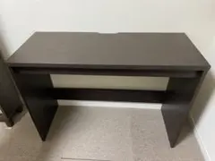 【引取限定】　ダークブラウン シンプルデスク　パソコンデスク