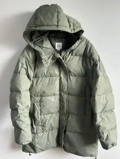 GAP ダウンジャケット フードXXS オリーブグリーン