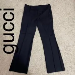 グッチ gucci スラックス パンツ 黒 ブラック 40 直営店購入 本物