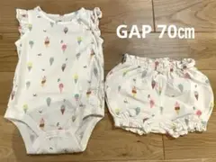 ベビーギャップ　アイスクリーム柄 ボディスーツとショートパンツセット 70