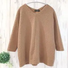 GALLORIA トップス【M】ブラウン お洒落 美品 デート 七分袖 清潔感