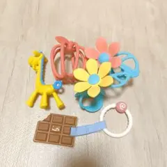 歯固め　5点セット　花　りんご　きりん　チョコレート　COCONORY