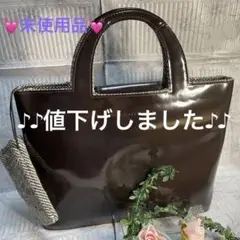 バレンシアガ ロゴ型押し レザートートバッグ