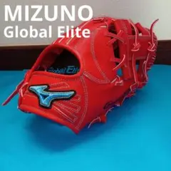 【美品】ミズノ グローバルエリート 軟式 ダイバーシティーブルー 坂本型