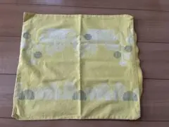 イエロー 円形パターン クッションカバー