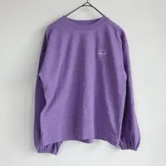 クロッシー ロングTシャツ ハート刺繍 パープル 140 キッズ